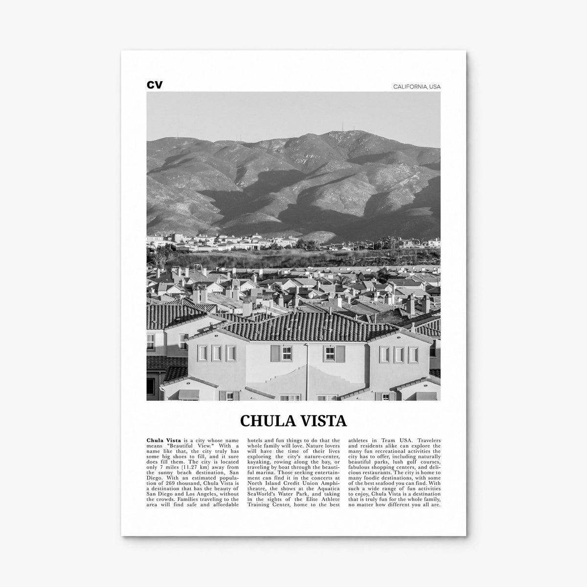 Chula Vista Newspaper Poster, print only (unframed)