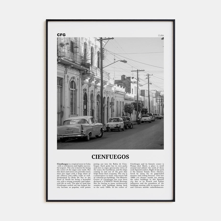 Cienfuegos Poster None / 8x12 in Nbourhood Travel B&W Poster