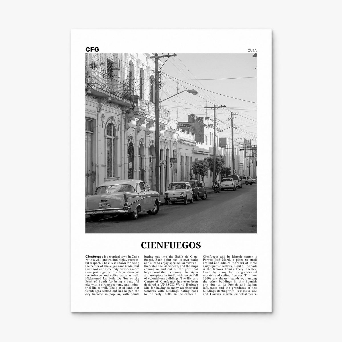 Cienfuegos Newspaper Poster, print only (unframed)