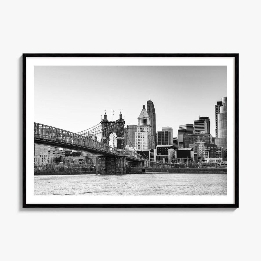 Cincinnati Photo Poster, framed poster mockup, white border