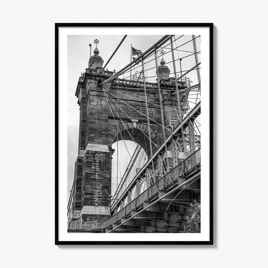 Cincinnati Photo No 2 Poster, framed poster mockup, white border