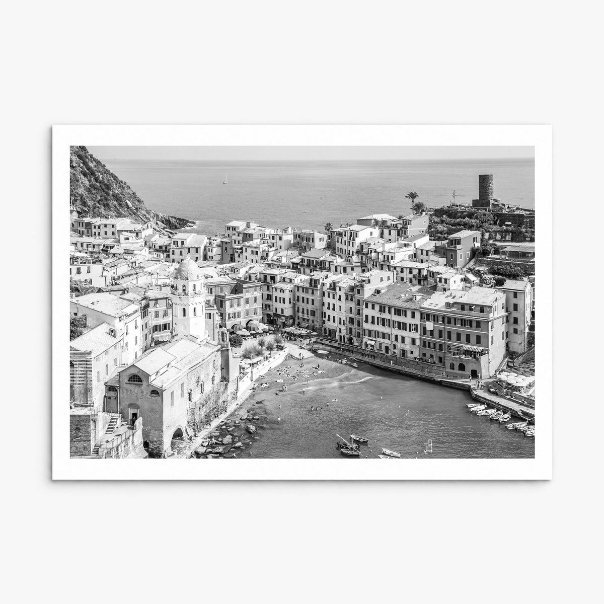 Cinque Terre Photo Poster, print only (unframed), white border