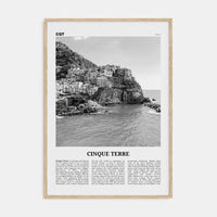 Cinque Terre No 1 Poster Natural Wood / 8x12 in Nbourhood Travel B&W Poster