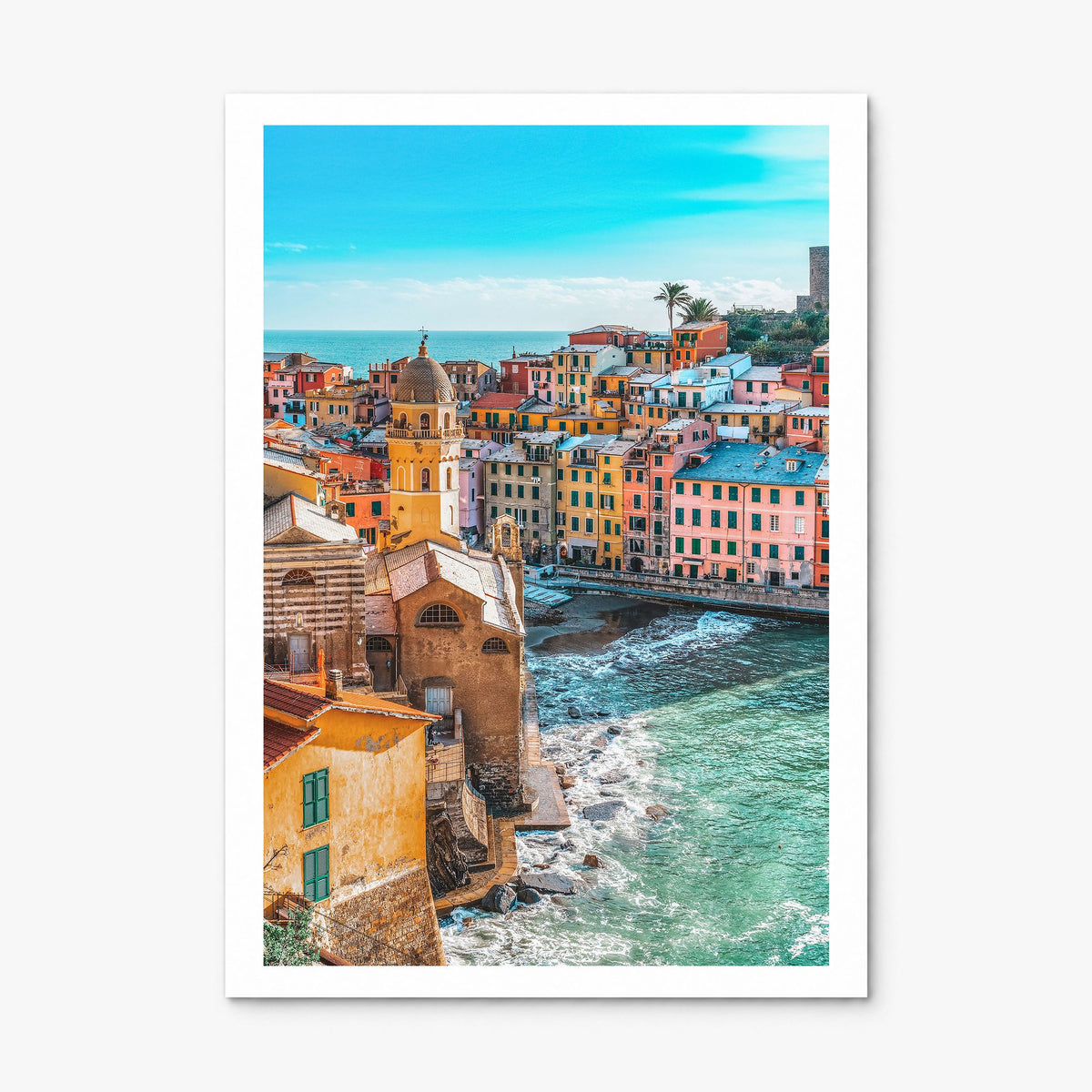 Cinque Terre Photo No 3 Poster, print only (unframed), white border
