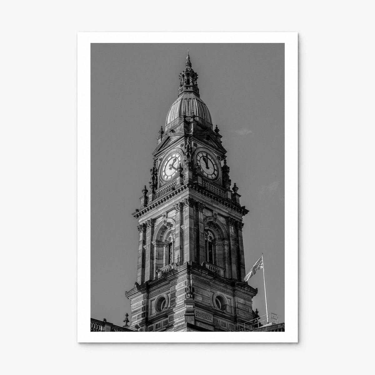 City Clock Pillar Photo No 1 Poster, print only (unframed), white border