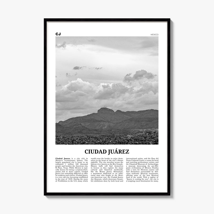 Ciudad Juárez Newspaper Poster, framed poster mockup