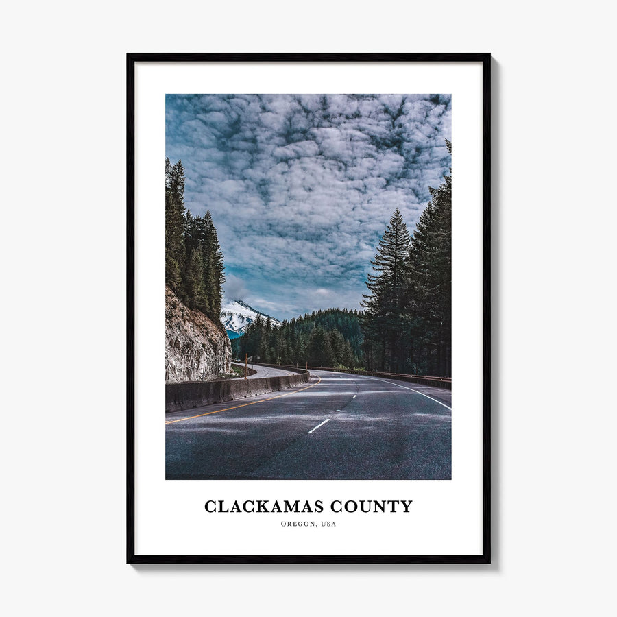 Clackamas County Classic Poster, framed poster mockup