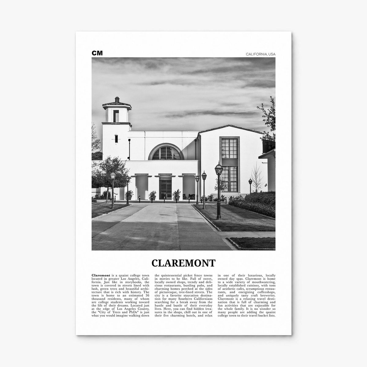 Claremont Newspaper Poster, print only (unframed)