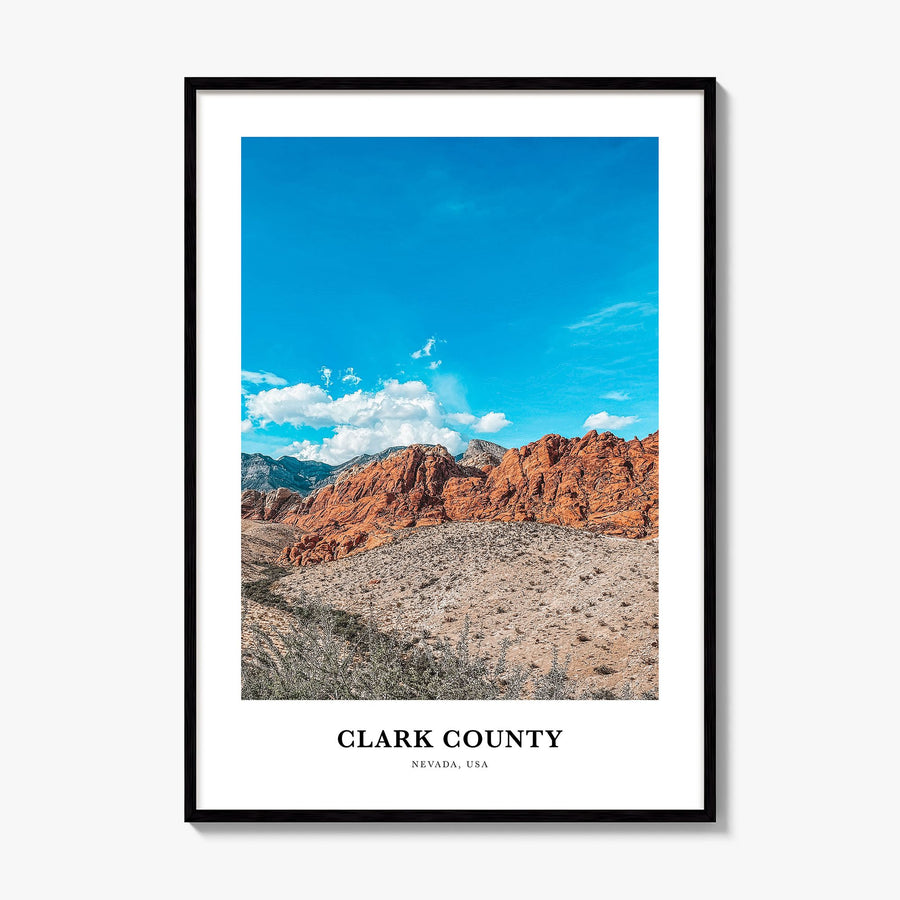 Clark County Classic Poster, framed poster mockup