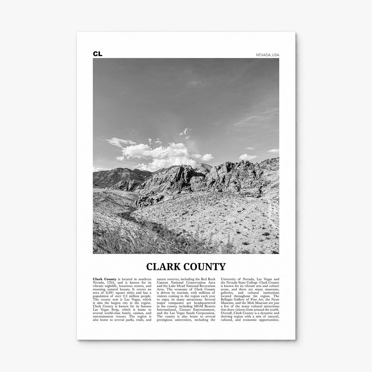 Clark County Newspaper Poster, print only (unframed)