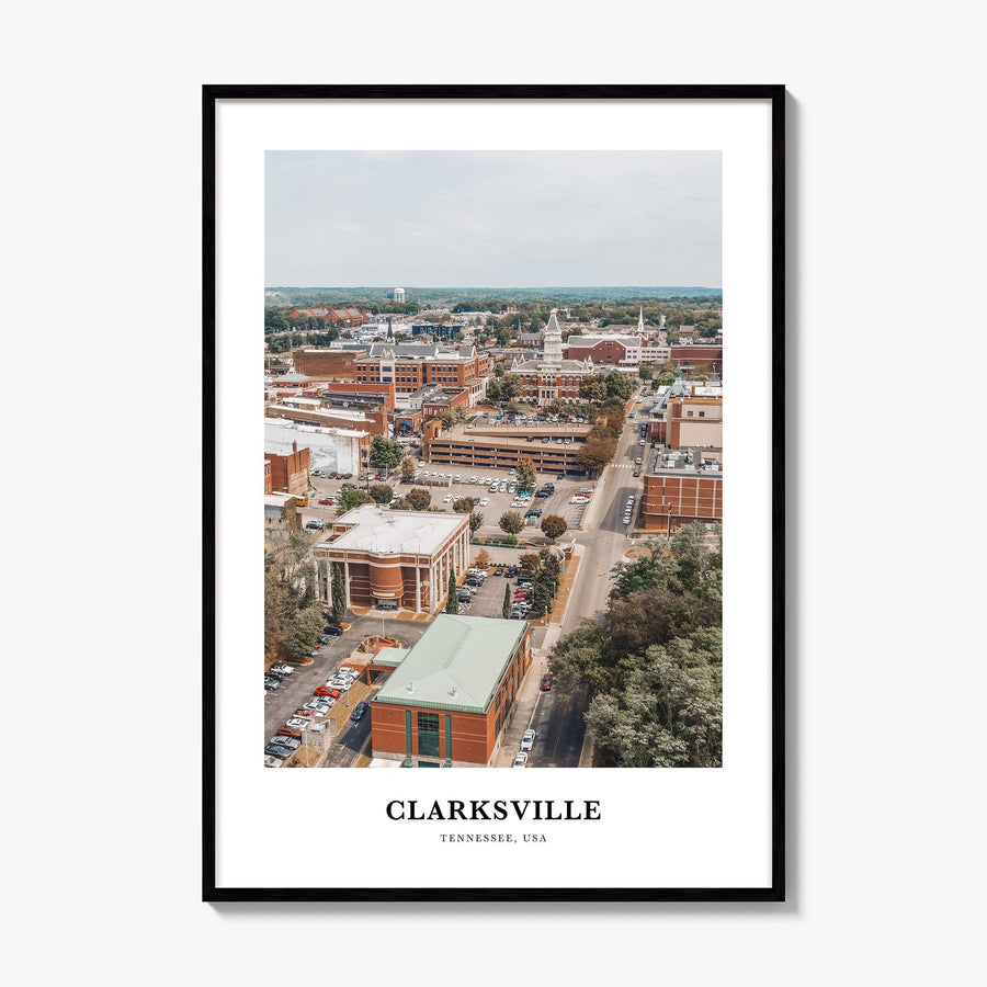 Clarksville Classic Poster, framed poster mockup