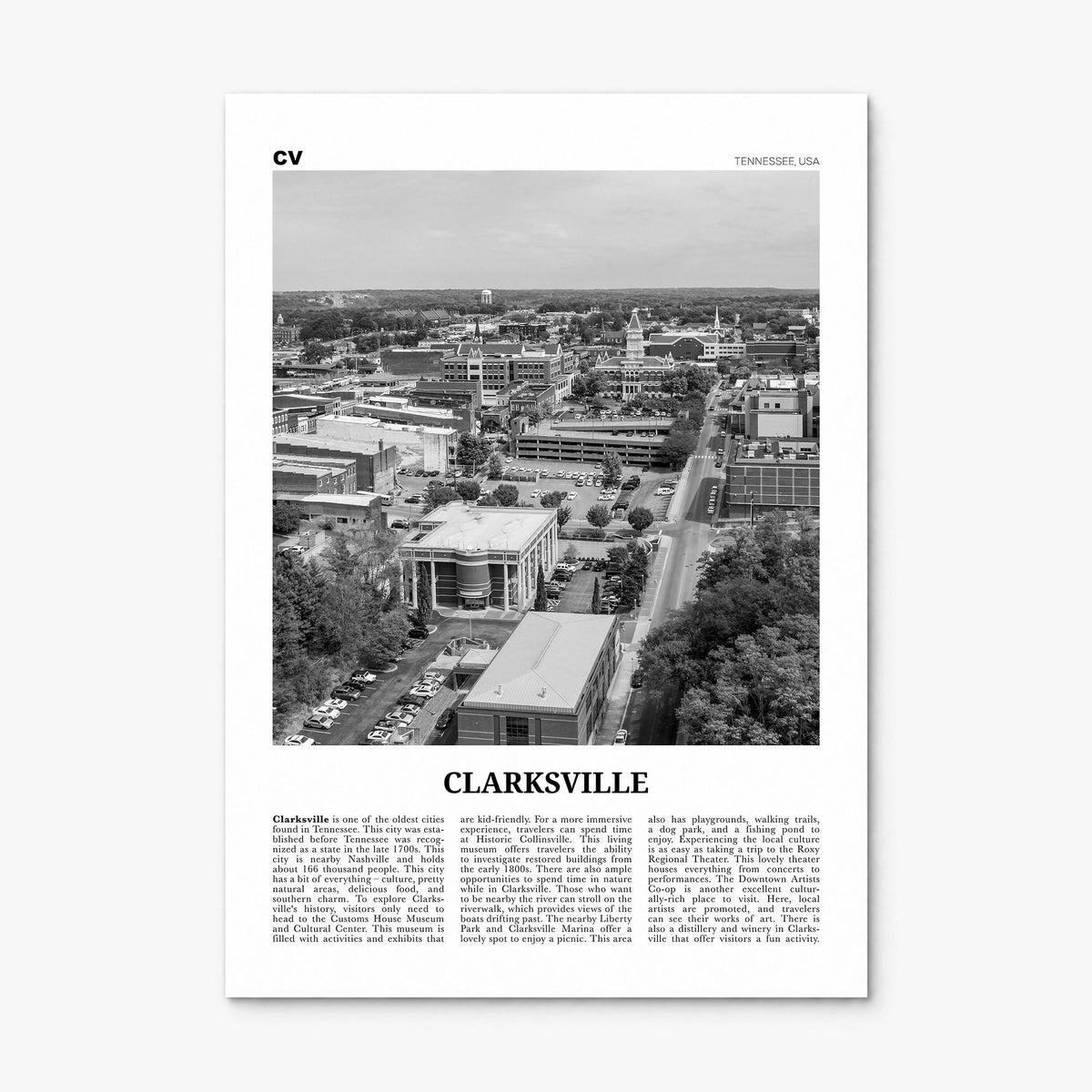 Clarksville Newspaper Poster, print only (unframed)
