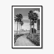 Clearwater no. 2 black & white photo poster of Florida, USA – vertical wall art, unframed print shown in interior mockup