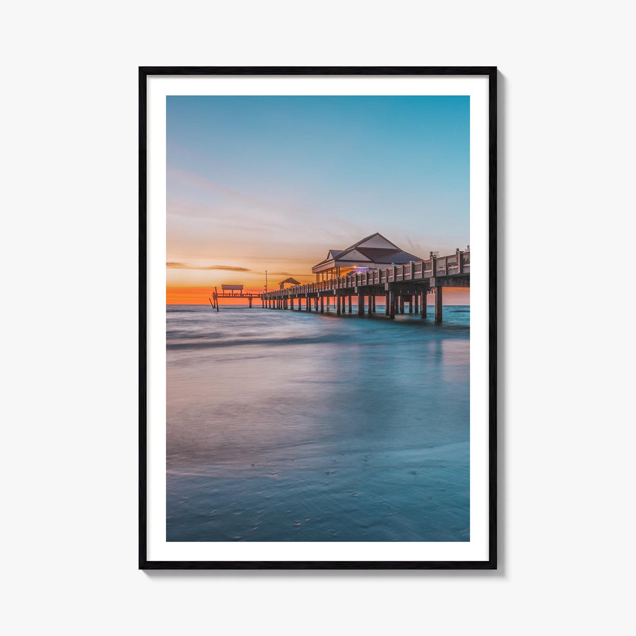 Clearwater no. 2 colorful photo poster of Florida, USA – vertical wall art, unframed print shown in interior mockup