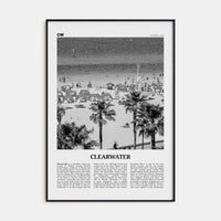 Clearwater Poster None / 8x12 in Nbourhood Travel B&W Poster