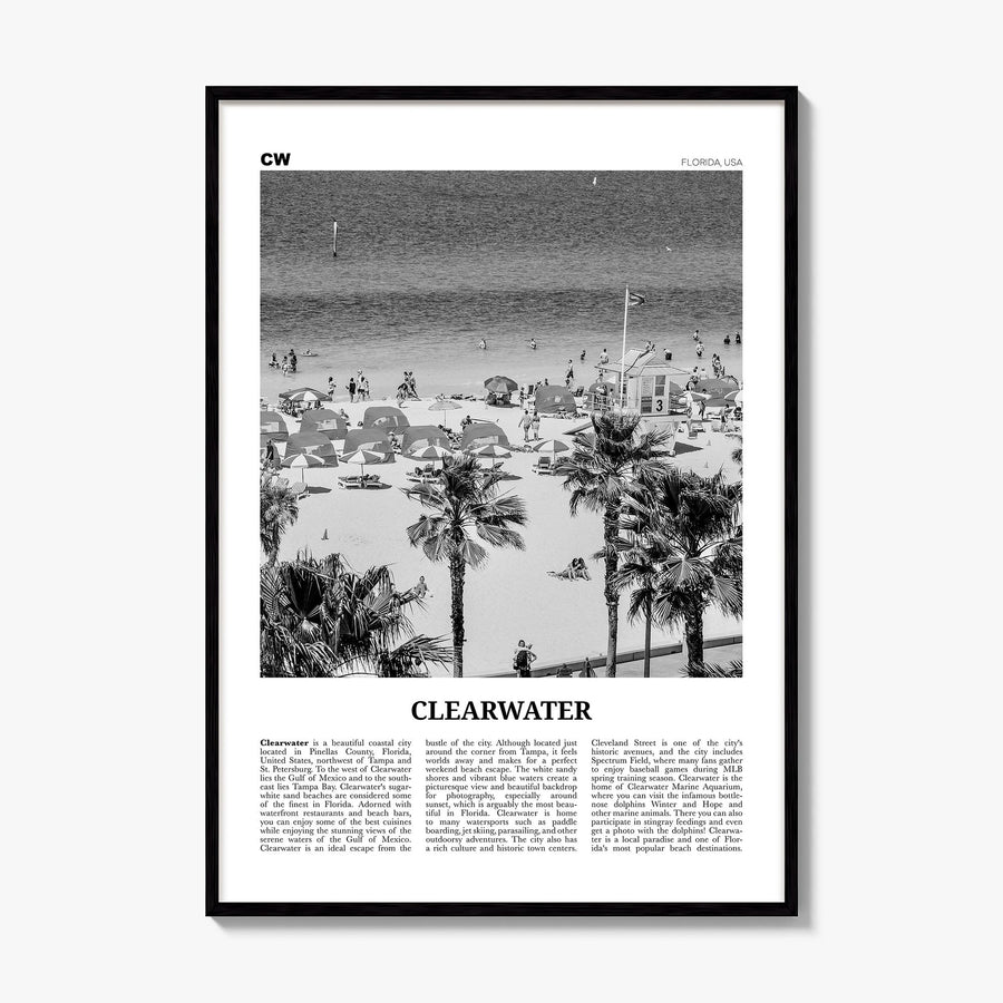 Clearwater Newspaper Poster, framed poster mockup