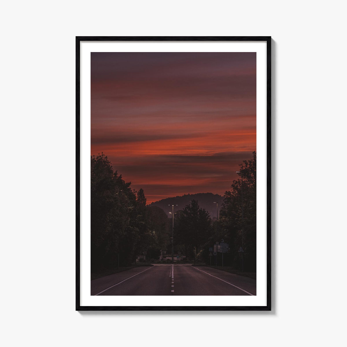 Clemson no. 2 colorful photo poster of South Carolina, USA – vertical wall art, unframed print shown in interior mockup
