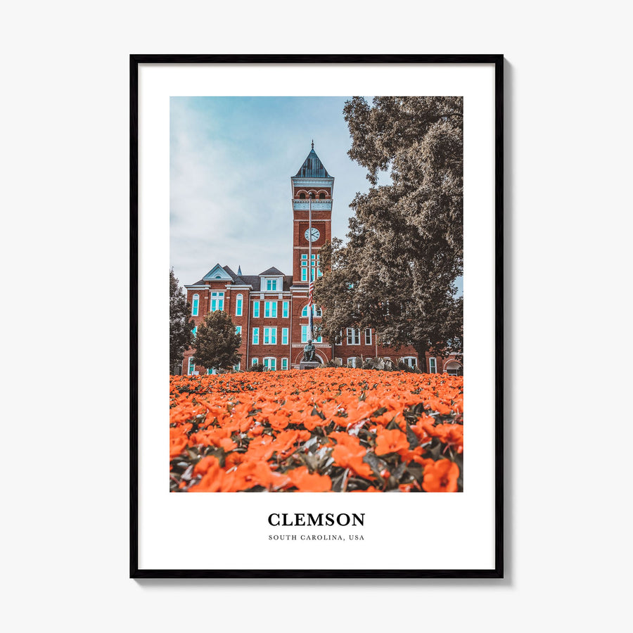 Clemson Classic Poster, framed poster mockup