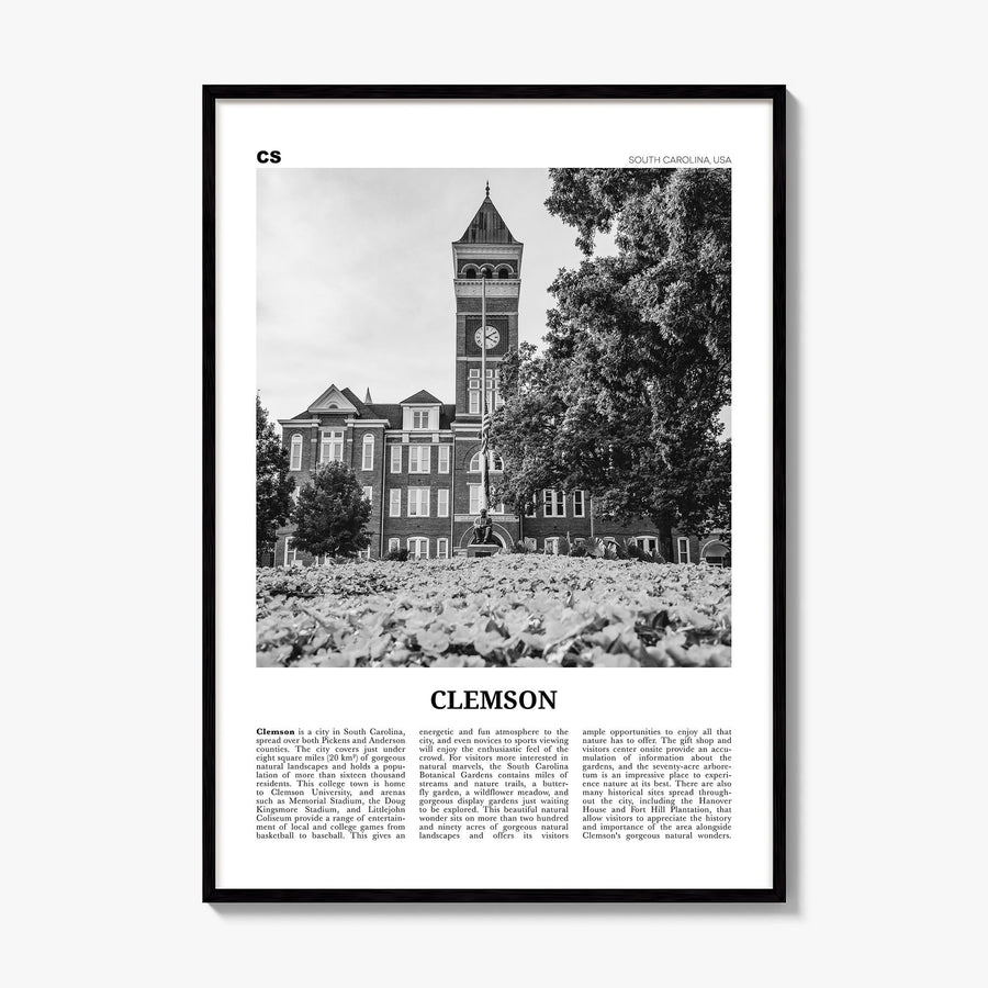 Clemson Newspaper No 1 Poster, framed poster mockup