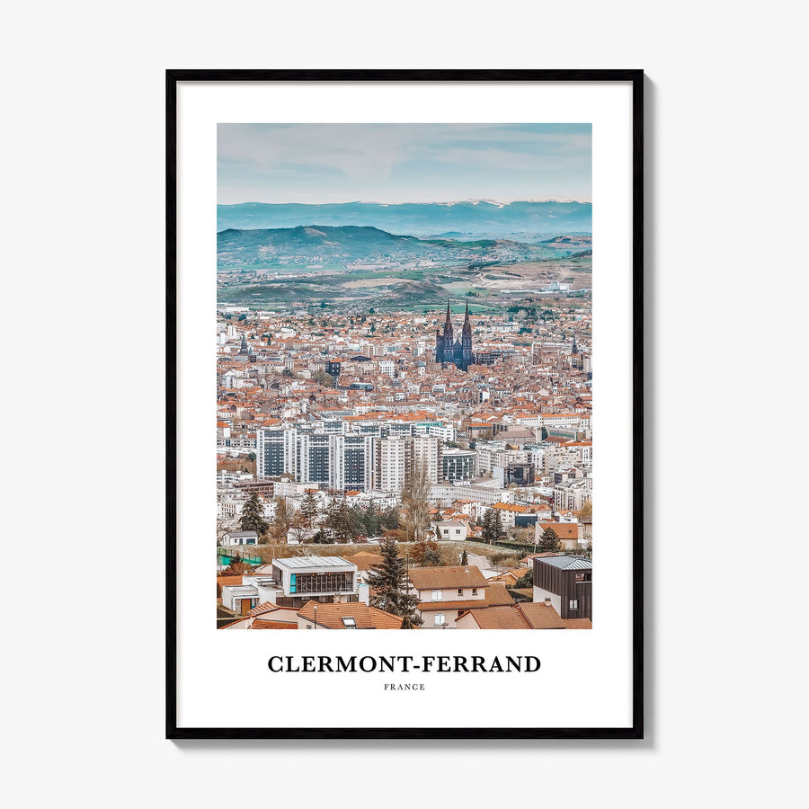 Clermont-Ferrand Classic Poster, framed poster mockup