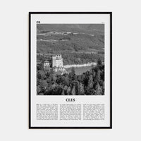 Cles Poster Black Wood / 8x12 in Nbourhood Travel B&W Poster