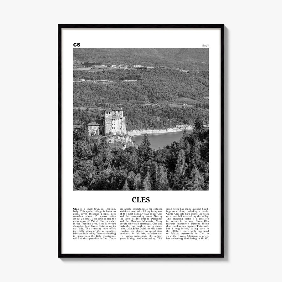 Cles Newspaper Poster, framed poster mockup