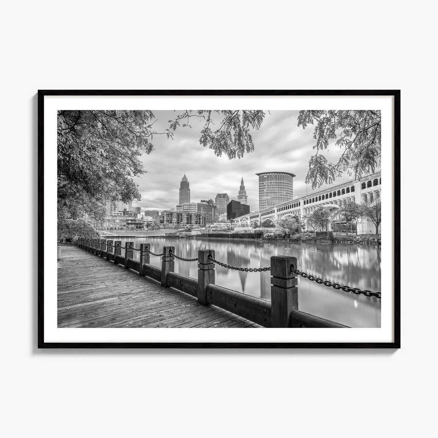 Cleveland Photo Poster, framed poster mockup, white border