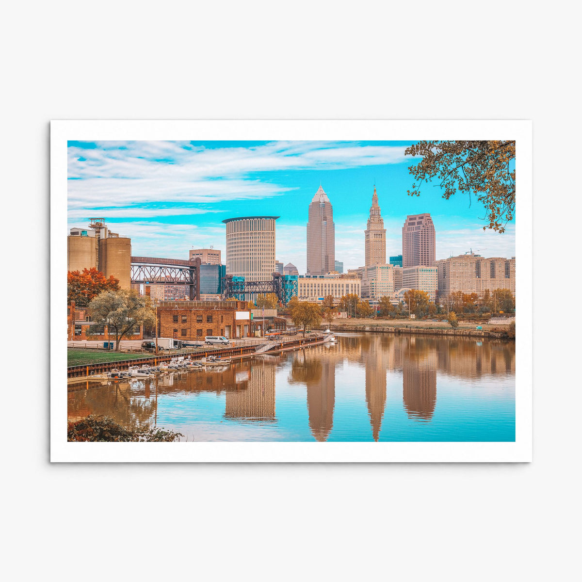 Cleveland Photo Poster, print only (unframed), white border