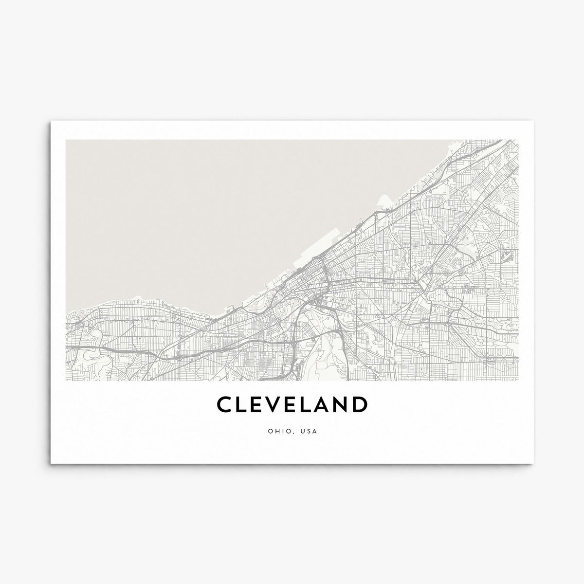 Cleveland Map Poster, print only (unframed)