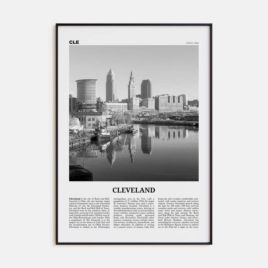 Cleveland No 1 Poster None / 8x12 in Nbourhood Travel B&W Poster