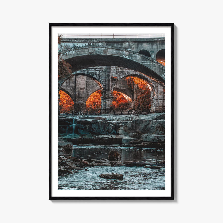 Cleveland no. 3 colorful photo poster of Ohio, USA – vertical wall art, unframed print shown in interior mockup