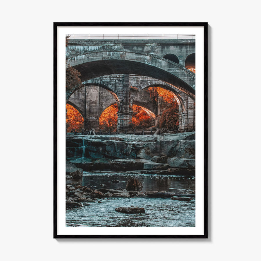 Cleveland Photo No 3 Poster, framed poster mockup, white border