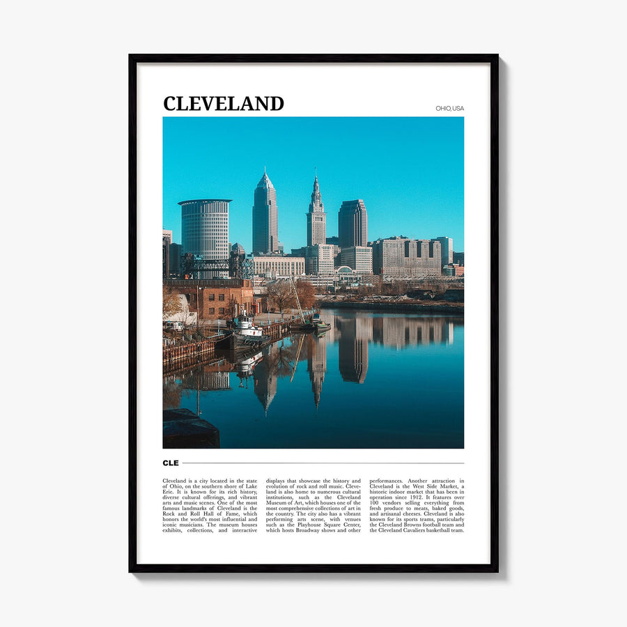Cleveland Travel No 2 Poster, framed poster mockup