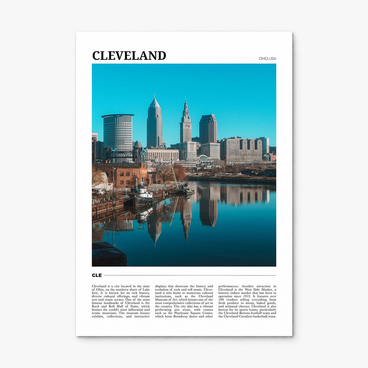Cleveland Travel No 2 Poster, print only (unframed)