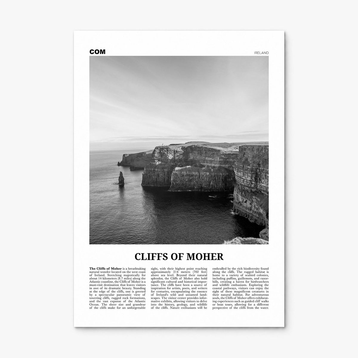 Cliffs of Moher Newspaper Poster, print only (unframed)