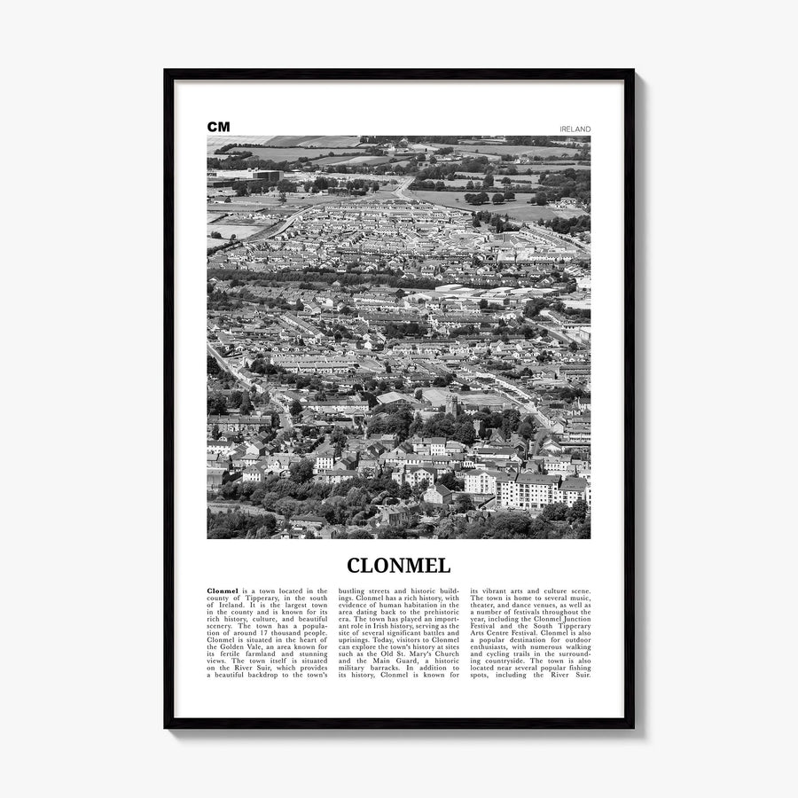 Clonmel Newspaper Poster, framed poster mockup