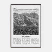 Coachella Poster Black Wood / 8x12 in Nbourhood Travel B&W Poster