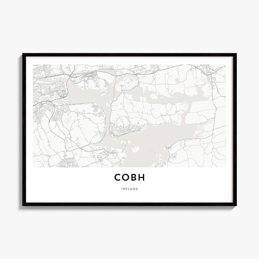 Cobh Map Poster, framed poster mockup