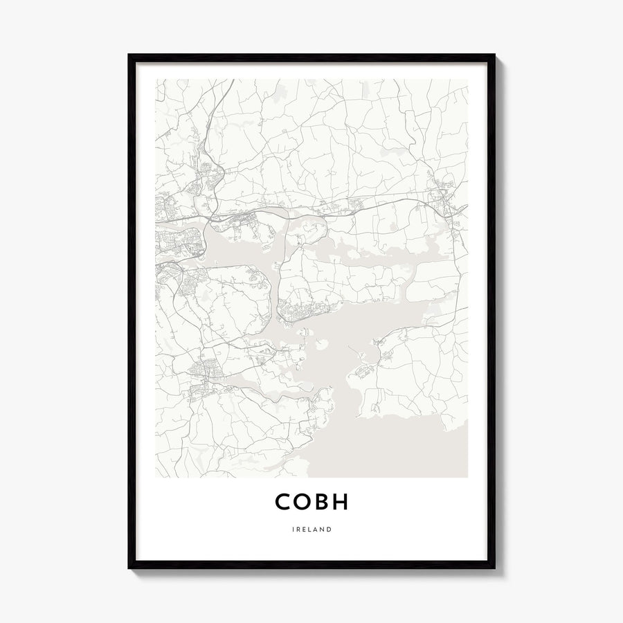 Cobh Map Poster, framed poster mockup