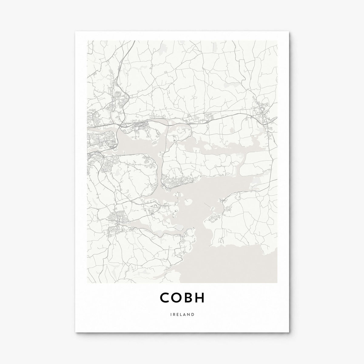 Cobh Map Poster, print only (unframed)