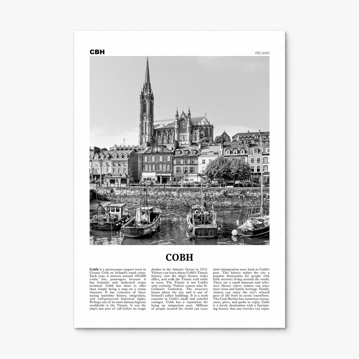 Cobh Newspaper No 1 Poster, print only (unframed)