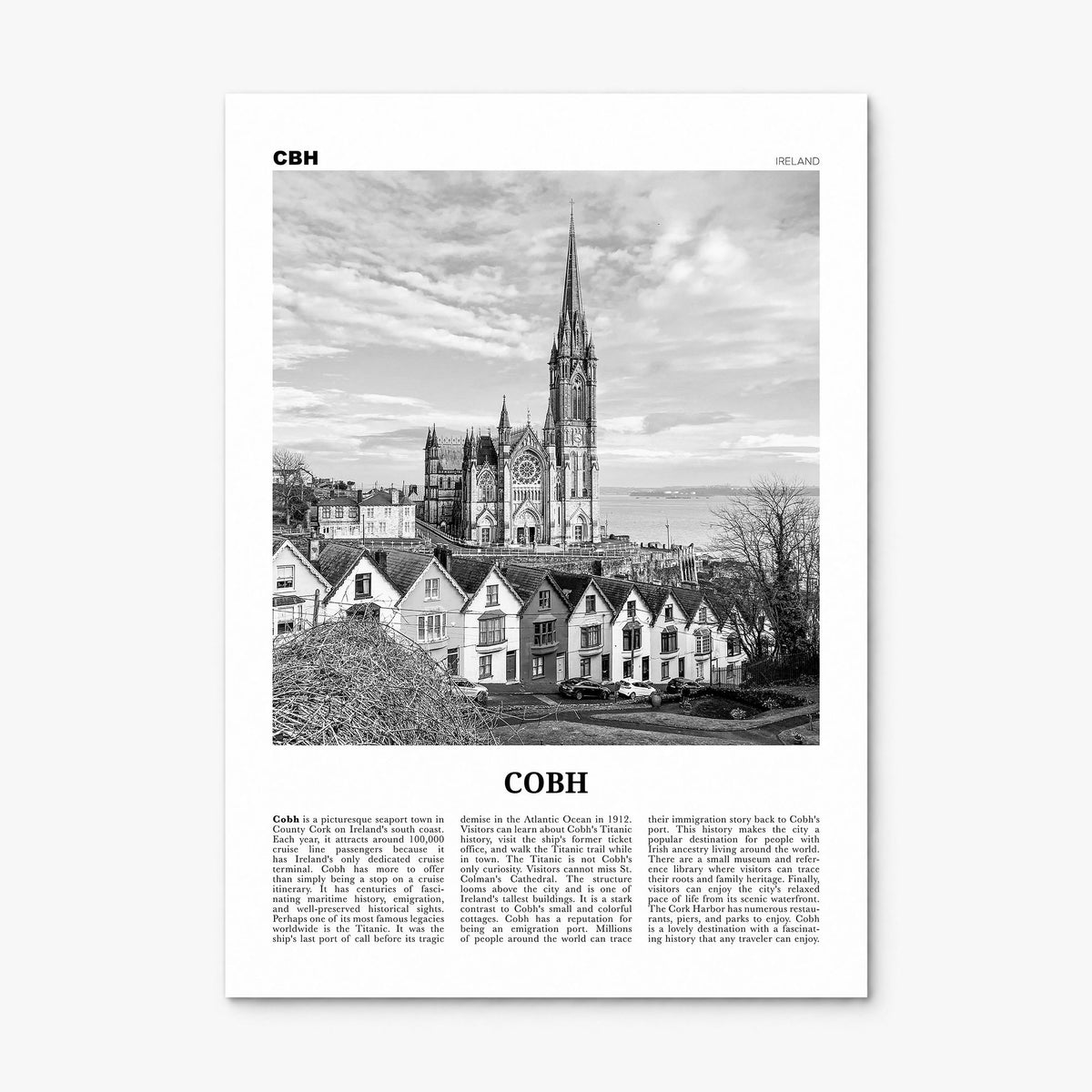 Cobh Newspaper No 2 Poster, print only (unframed)