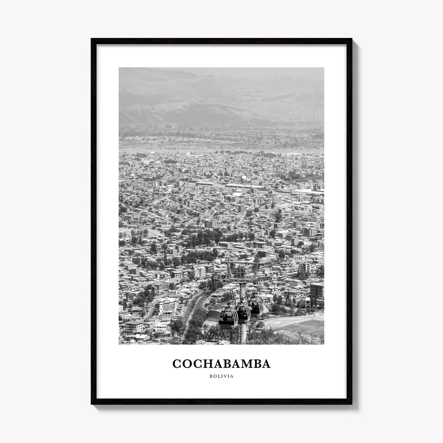 Cochabamba Classic Poster, framed poster mockup