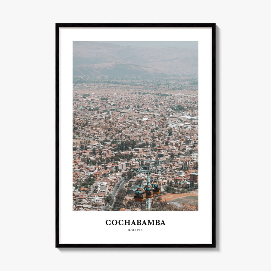 Cochabamba Classic Poster, framed poster mockup