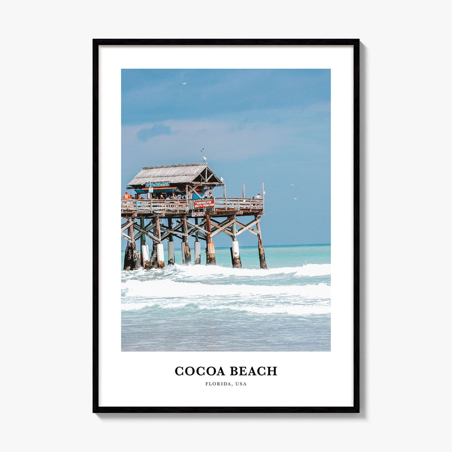 Cocoa Beach Classic Poster, framed poster mockup