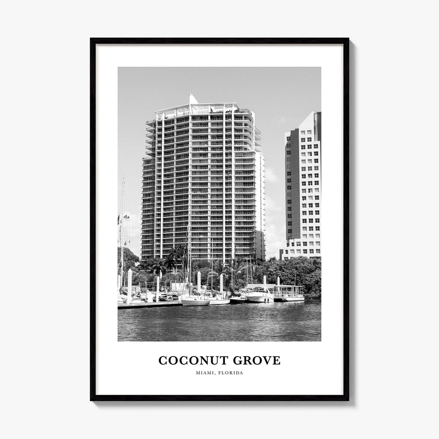 Coconut Grove Classic Poster, framed poster mockup