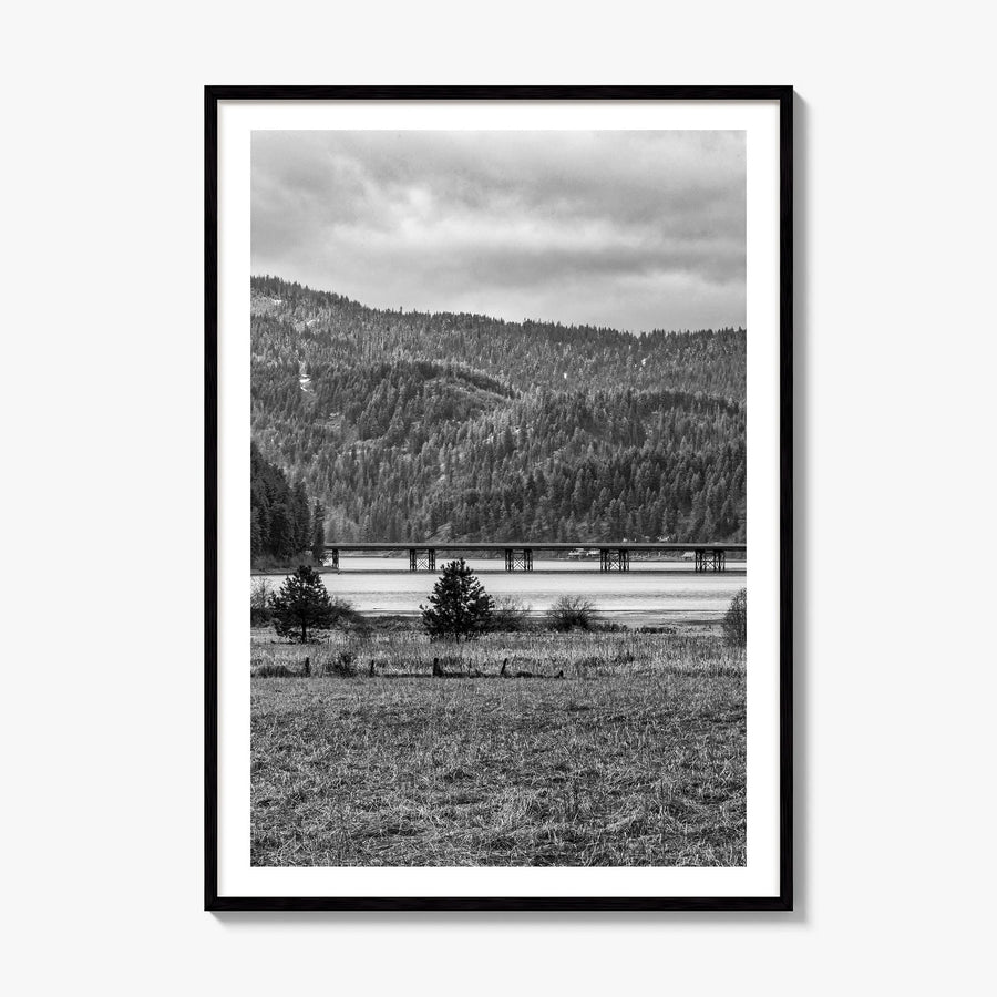 Coeur d'Alene Photo Poster, framed poster mockup, white border