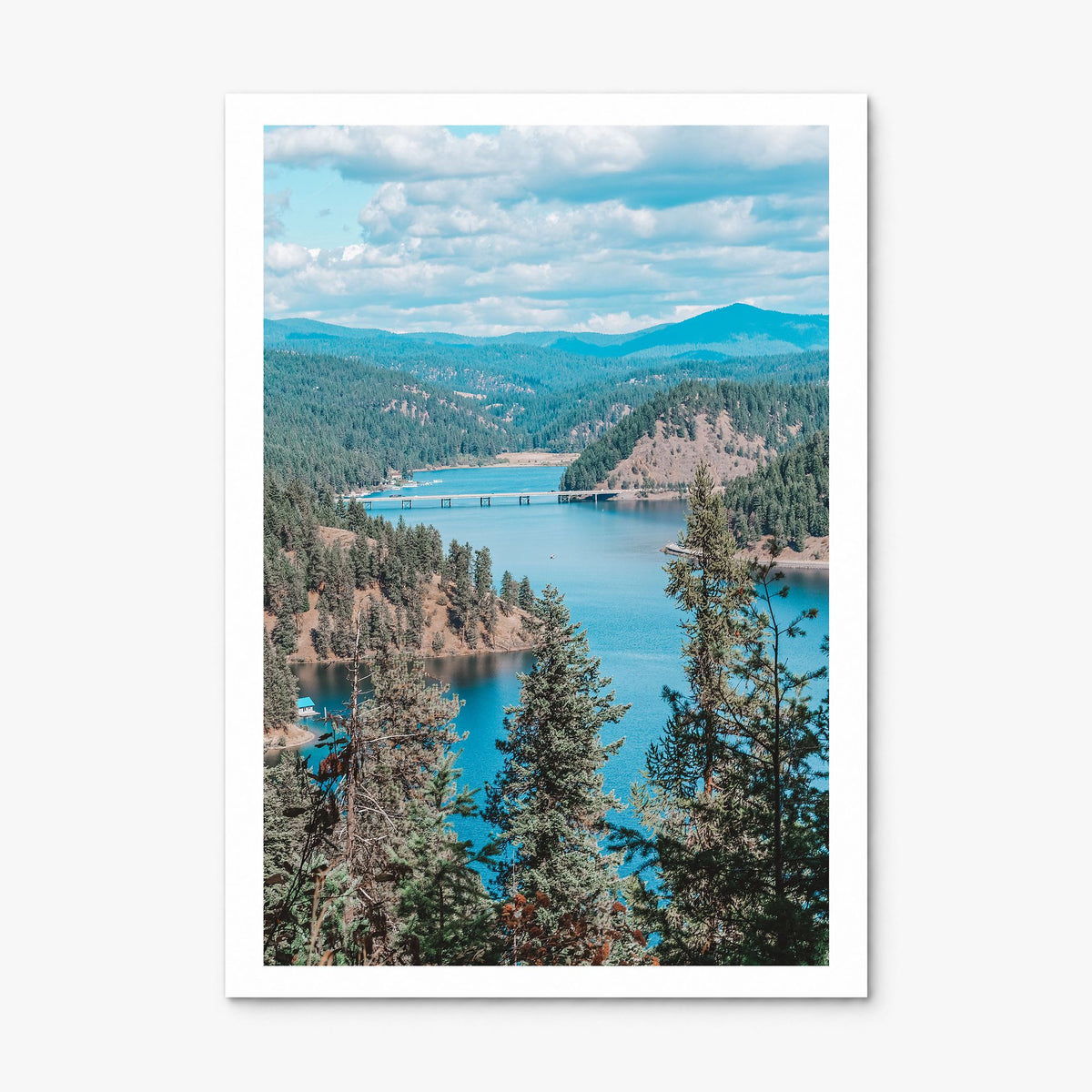 Coeur d'Alene Photo Poster, print only (unframed), white border