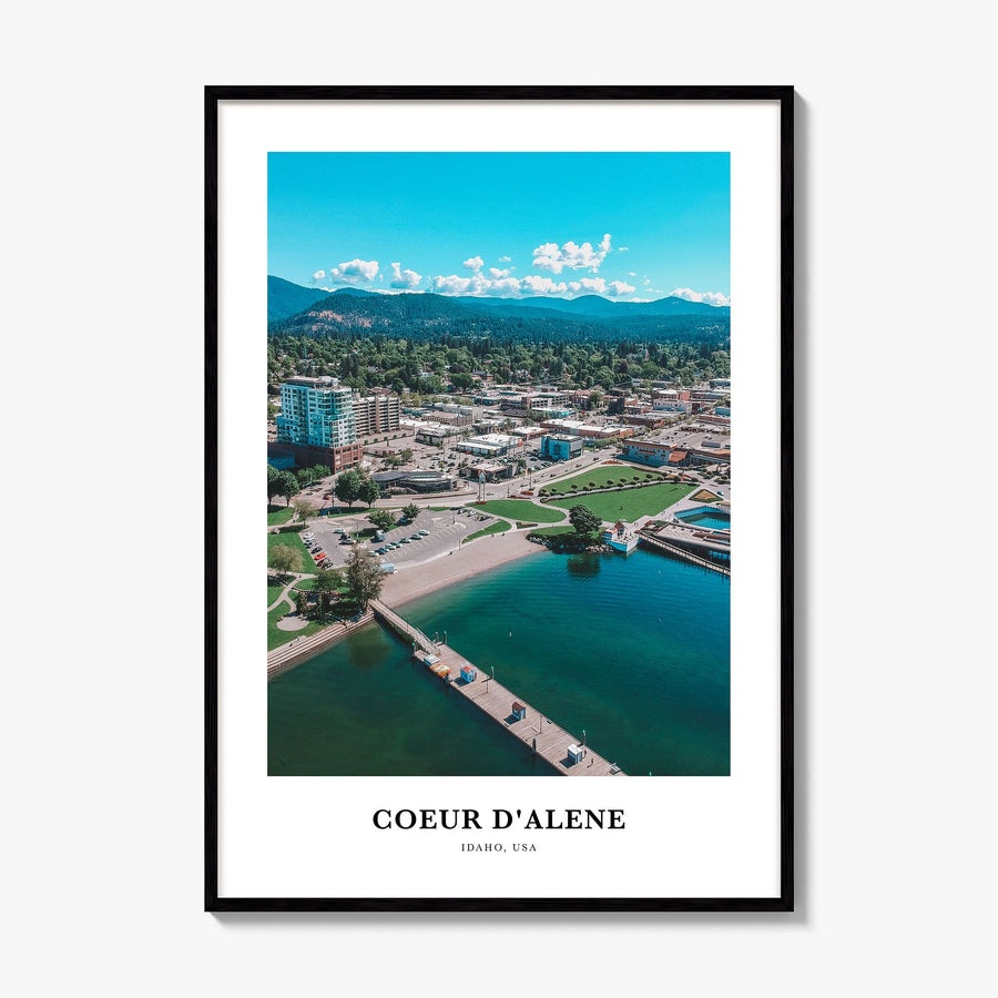 Coeur d'Alene Classic Poster, framed poster mockup