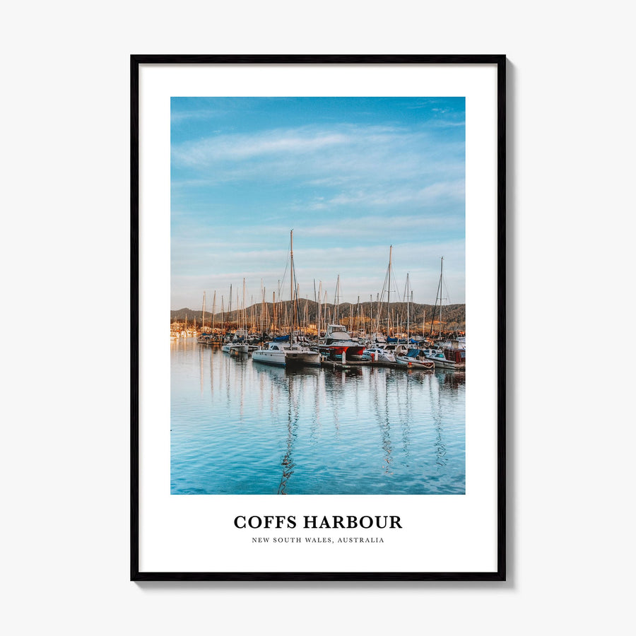 Coffs Harbour Classic Poster, framed poster mockup